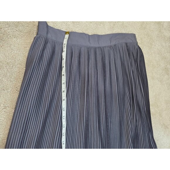 Pleated Midi Skirt Old Navy Size L Gray Polyester - Picture 4 of 7